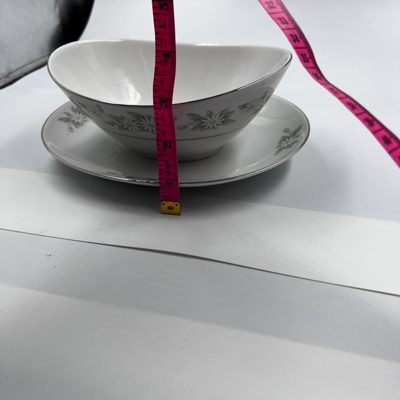 Mikasa Vintage Gravy Boat Bowl On Plate Set Daisy Pattern China Piece - Picture 5 of 11